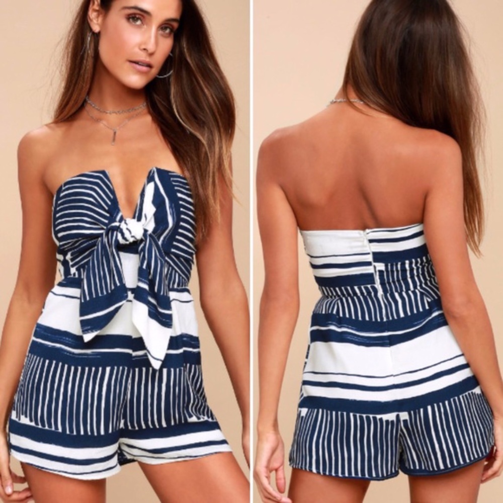 NWT Lulu's Striped Romper